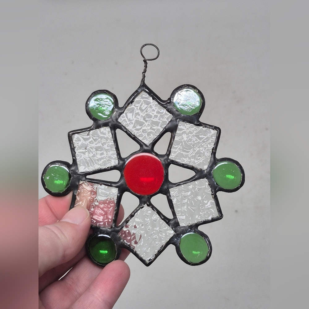 Stained Glass Snowflake Ornament